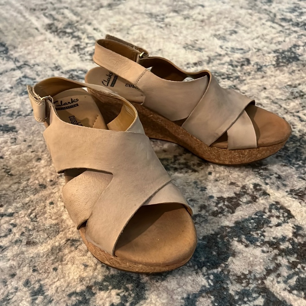 Clarks wedge sandals
